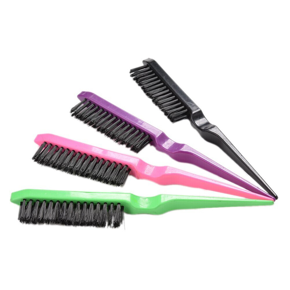 Lahdek Plastic Handle Hair Brush Natural Boar Fluffy Bristle Anti Loss Comb Hairdressing Barber Tool Teasing Bristle Salon Hairbrush