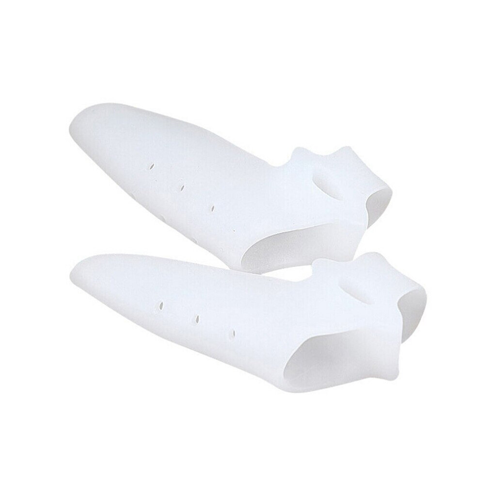 Lahdek 2Pcs Ease Pain Silicone Bunion Toes Corrector Ortics Hallux Valgus Straightener Separator Foot Care Tool