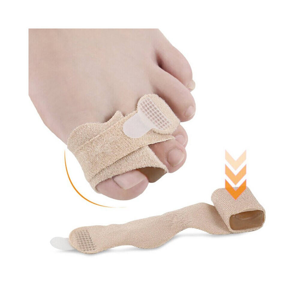 Lahdek 1Pcs Gel Toe Separators Bunion Corrector For Overlapping Toe For Hallux Valgus Fabric Toe Spacers With Soft Gel Lining