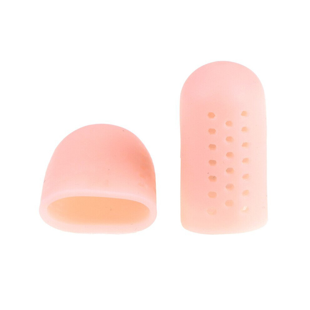 Lahdek 1Pair Finger Gel Tube Insoles Toe Sleeve Gel Toe Cap Cover Protector For Corn Blisters Bunion Massager Pain Relief