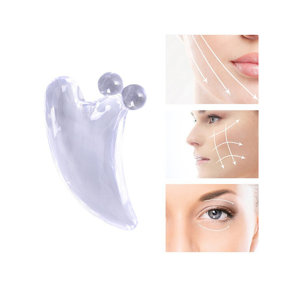 Lahdek Light 3D Natural Crystal Guasha Scraper Massage Tool Spa Therapy Guasha Massager Scraping Board Antistress Body