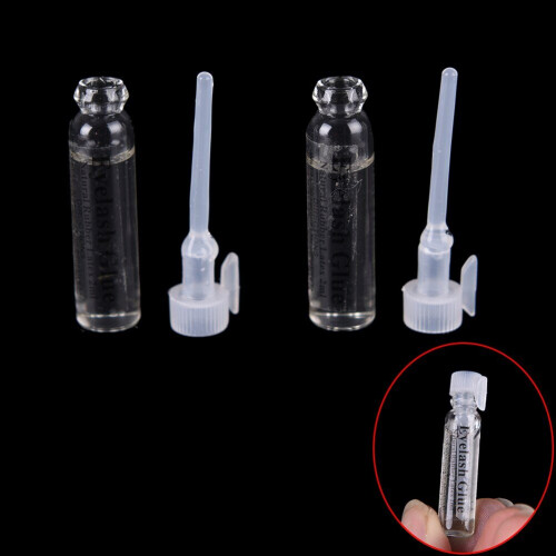 2PCS 2ml False eyelash glue transparent glass 1