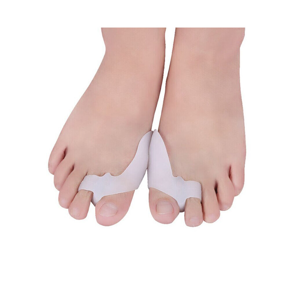 Lahdek 1Pair Toe Separator Silicone Fingers 1 Hole Toe Separator Thumb Valgus Protector Hallux Valgus Insoles Shoes Inserts
