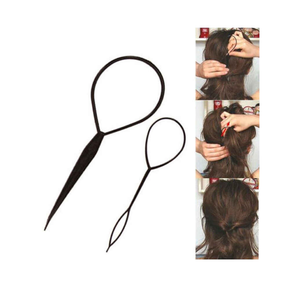 Lahdek Unisex 2 Pcs/Lot Styling Tools Hair Styling Topsy Tail Hair Braiding Machine Clips For Hair Curler For Hair Acessorios Para Cabelo