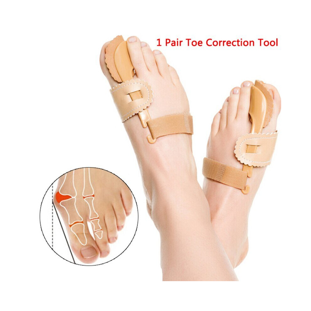 Lahdek 1Pair Bunion Device Hallux Valgus Orthopedic Braces Toe Correction Foot Care Corrector Thumb Goodnight Daily Big Bone Tools