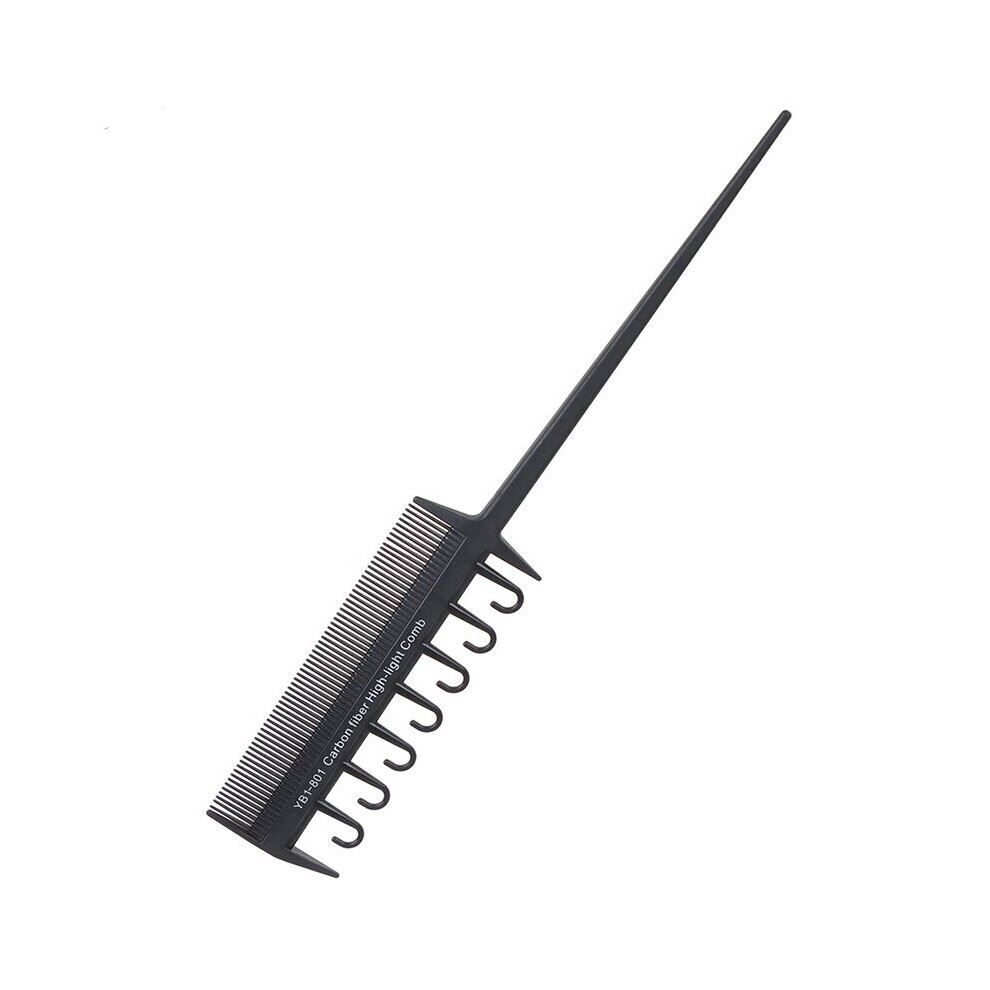 Lahdek 2 Side Hair Dyeing Comb Adjustable Sectioning Highlight Comb Weaving Cutting Brush Salon Hair Coloring Styling