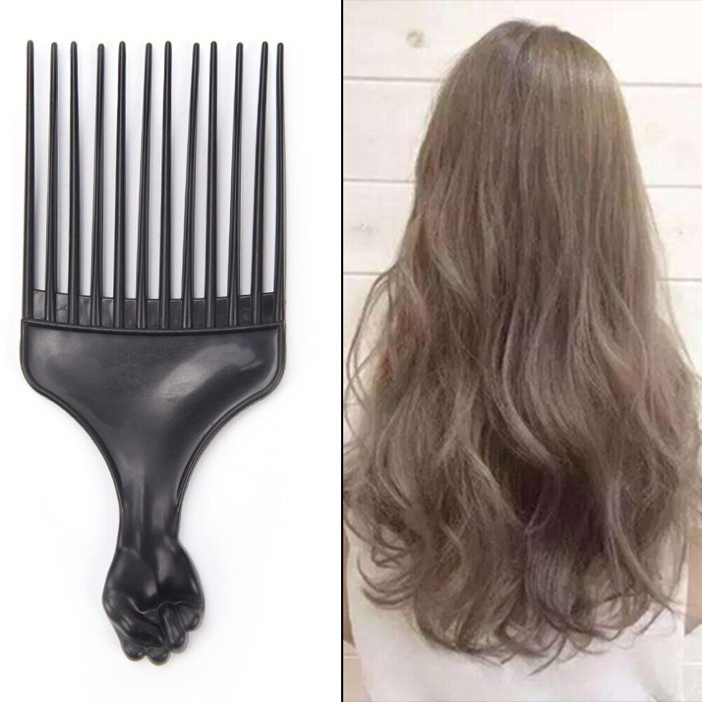 Lahdek Unisex Not,Specified 1Pcs Insert Hair Pick Comb Afro Hair Brush Pick Comb Fork Hairbrush Plastic Gear Comb For Curly Afro Hair Styling Tools