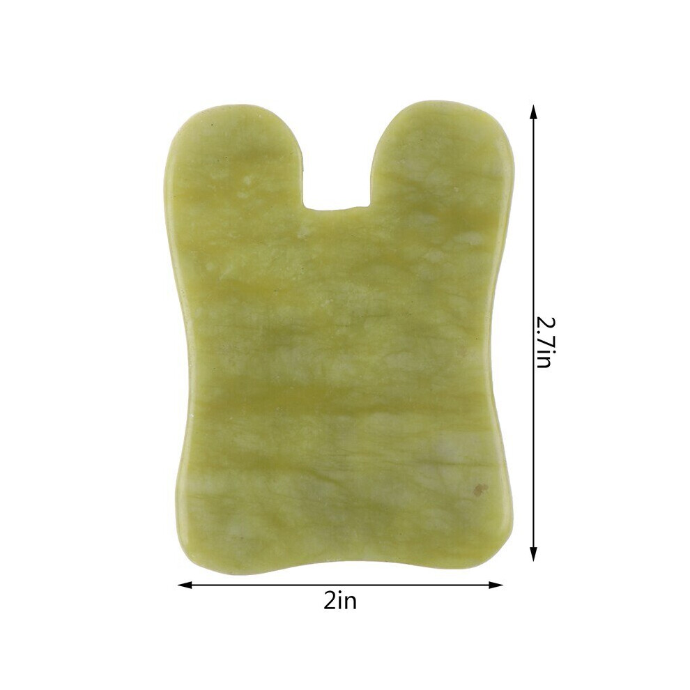 Lahdek 1Pcs Natural Jade Stone Gua Sha Tool Facial Body Spa Massage Board Health Care Tool