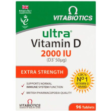 Vitabiotics Ultra Vitamin D 2000 IU Extra Strength Tablets (96 Tablets)