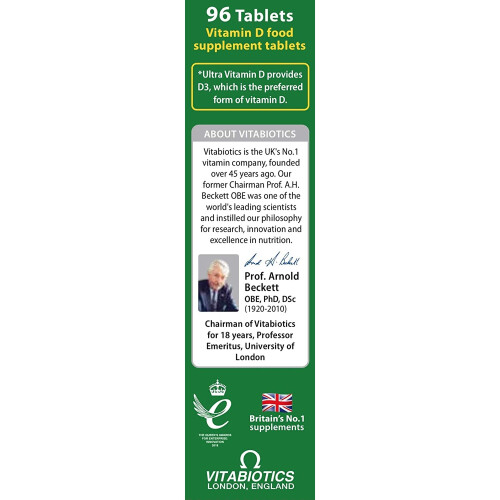 Vitabiotics Ultra Vitamin D 2000 IU Extra Strength Tablets (96 Tablets) 2