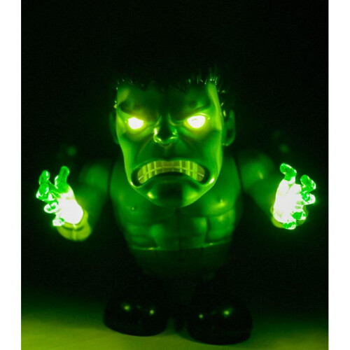 (Action Figure Dance Super Hero Robot Toy Dancing Music Lights For Kids Gift - Hulk) Action Figure Dance Hero Robot Dancing Music Light