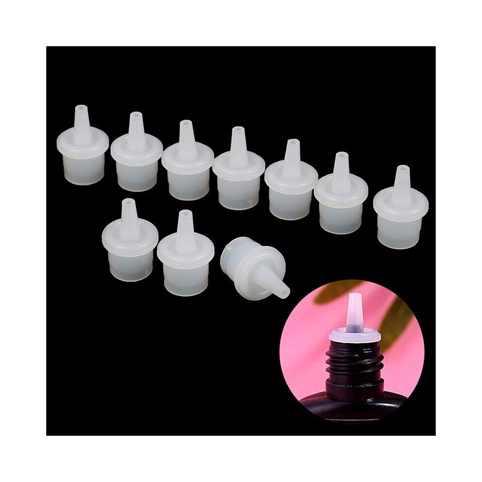 Lahdek 10Pcs Bottle Mouth Head Universal Eyelash Glue Replacement Convenient Extended Glue Usage Anti Blocking Eyelash Extension Tool