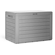 Garden Storage Wooden Effect Box Grey 78x44x55 cm, Best