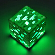 (Green) Minecraft Rechargeable Miner's Lamp Night Light Toys
