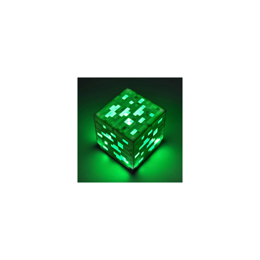 Ganbuy () Minecraft Rechargeable Miner's Lamp Night Toys Green/Light