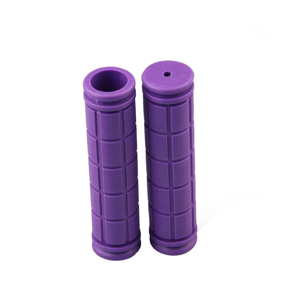 (Purple) Soft Bike Handle Bar Grips Mtb Bmx Road Mountain Purple