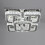 Living And Home (50cm Square, Cool White) Modern LED Ceiling Light Crystal Flush Chandelier 3