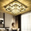 Living And Home (50cm Square, Adjustable) Modern LED Ceiling Light Crystal Flush Chandelier 7