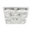 Living And Home (50cm Square, Cool White) Modern LED Ceiling Light Crystal Flush Chandelier 4