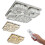 Living And Home (50cm Square, Adjustable) Modern LED Ceiling Light Crystal Flush Chandelier 2