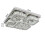 Living And Home (50cm Square, Cool White) Modern LED Ceiling Light Crystal Flush Chandelier 5