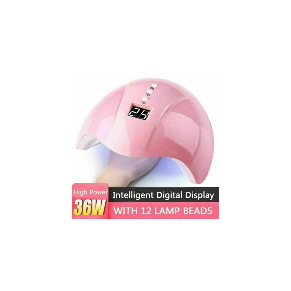 Eranpo Light 36W Uv Led Gel Curing Nail Lamp Salon Dryer With Timer Manicure Portable