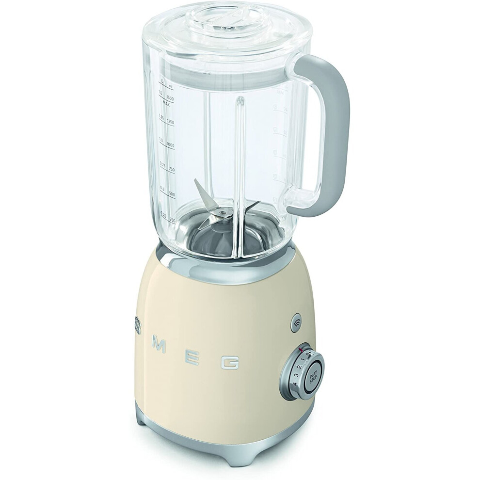 New Smeg Blf01creu - Glass Blender 16.3 X 19.7 X 39.7 Cm, 1.5 Liters (Glass, Stainless Steel, Alternating Current)