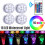 Ranpo 4pk Τηλεχειριζόμενο RGB 10-LED υποβρύχιο φως πισίνας με τηλεχειρισμό 1