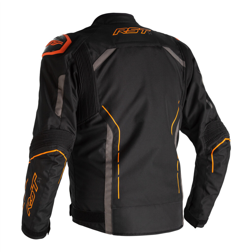 (50, Black / Grey / Neon Orange) Rst S-1 Ce Motorbike Motorcycle Sports Touring Mens Textile Jacket Orange,Black,Grey 5056136267119