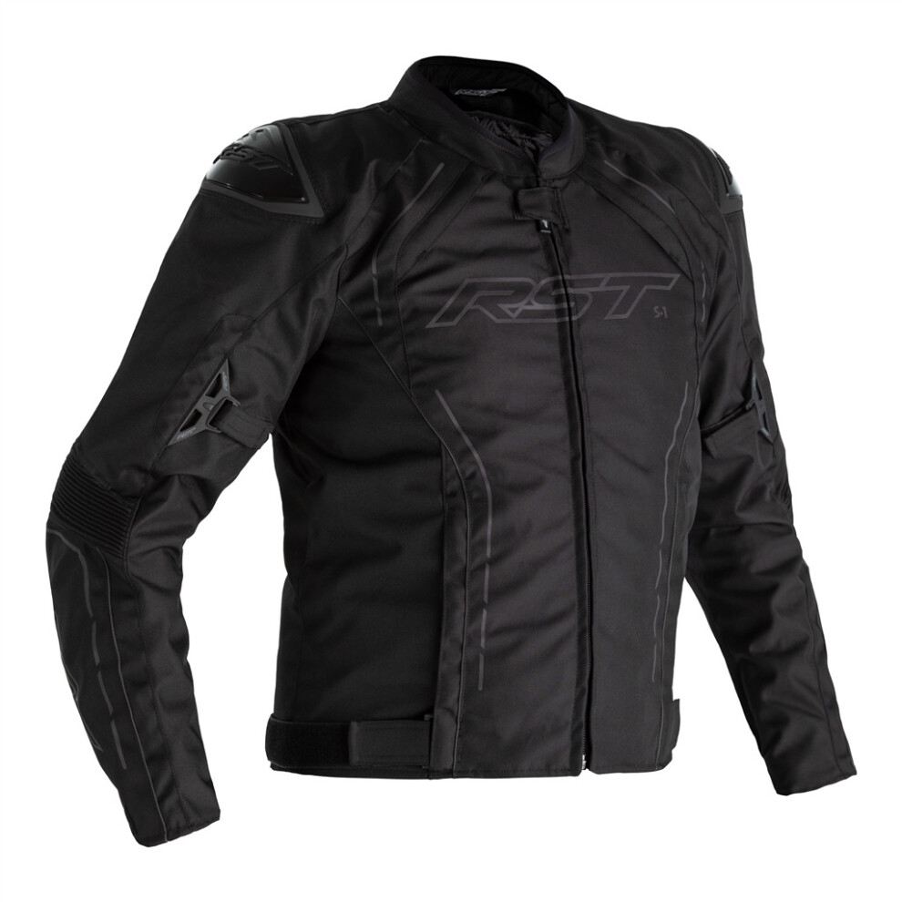 (44, / / ) Rst S-1 Ce Motorbike Motorcycle Sports Touring Mens Textile Jacket Black 5056136266754
