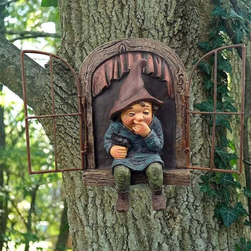 Elf Uit De Deur Kabouter Tuinbeeldje Buitendecoratie
