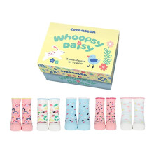 Cucamelon Little Ones Whoopsy Daisy 5 Pairs of 1-2yrs Socks Gift Boxed