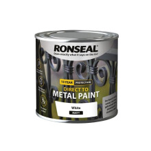 Ronseal Direct to Metal Paint White Matt 250ml 39184