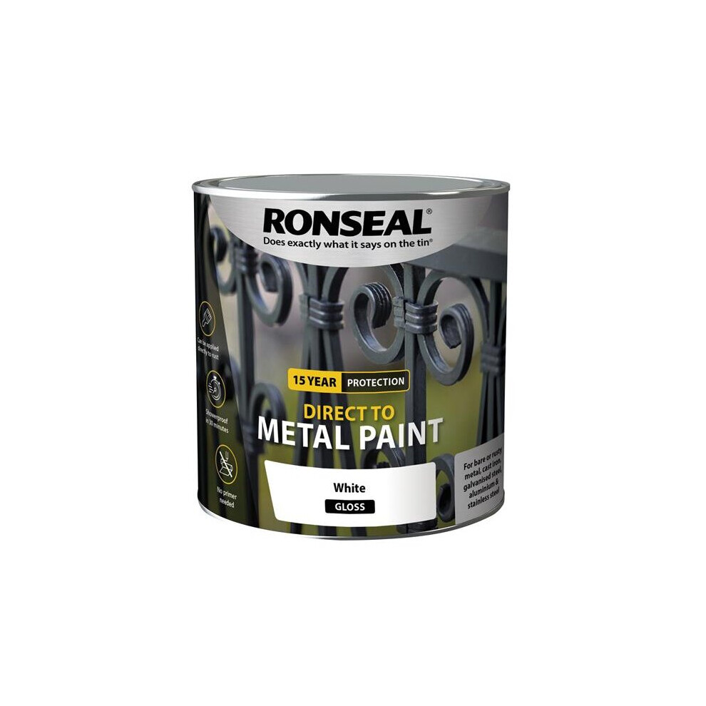 Direct To Metal Paint White Gloss 2.5 Litre