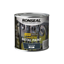 Ronseal Direct to Metal Paint Storm Grey Matt 250ml 39192