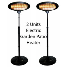 (2 Units) 2x Outdoor Electric Garden Patio Heater With Stand