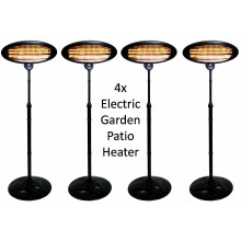 (4 Units) 2x Outdoor Electric Garden Patio Heater With Stand