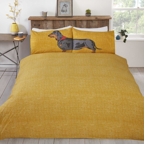 (Single) Rapport Hello Sausage Daschund Dog Reversible Bedding Set 2