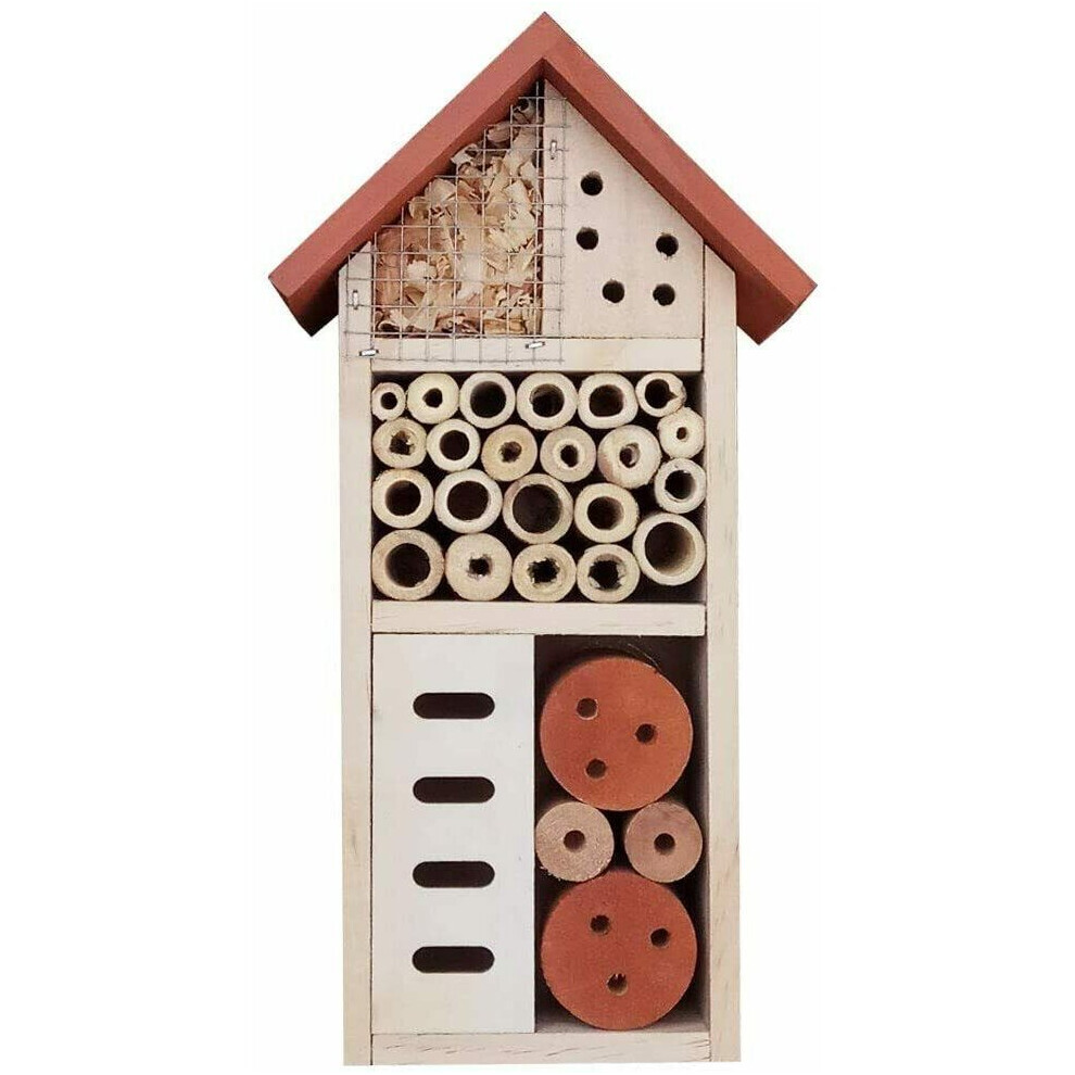 Big Wooden Insect Hotel Garden Bug House Bee Beetle Butterfly Moth Shelter 9013
