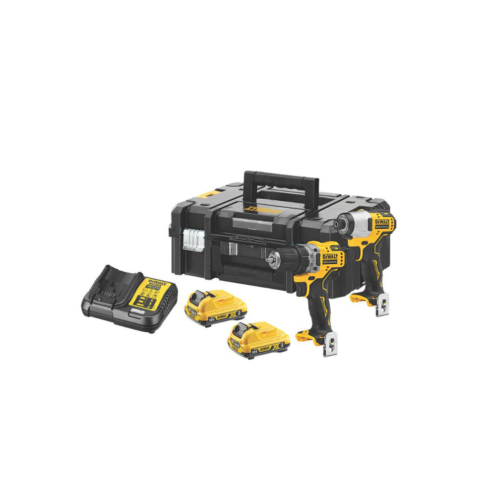 DeWalt Cordless Sub Compact Twin Pack Brushless DCK2110L2T-GB 12V 2 x 3.0Ah