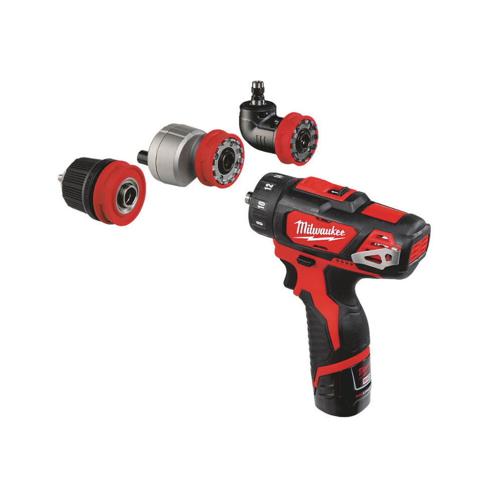 Milwaukee M12 BDDX-202C 12V 2.0AH Li-Ion Redlithium Cordless Drill Driver
