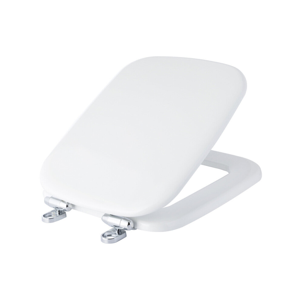 Bemis Oakland Toilet Seat 5501QCL000 Soft Close White Top Fix Square