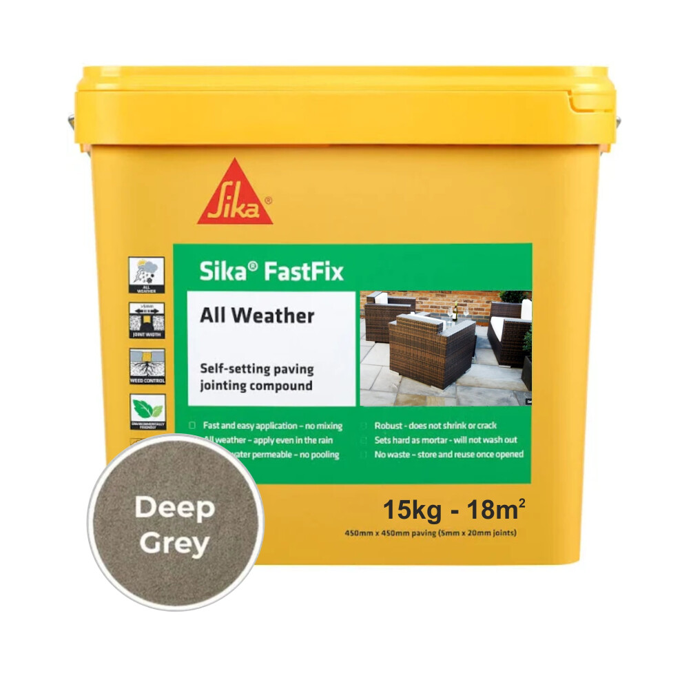 Sika FastFix All Weather Jointing Compound Deep Grey