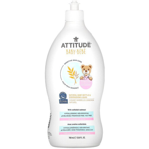ATTITUDE, Ασθενής Λιωτικό για Βρεφικά Πλαστικά & Πιάτα, 23.6 fl oz (700 ml)