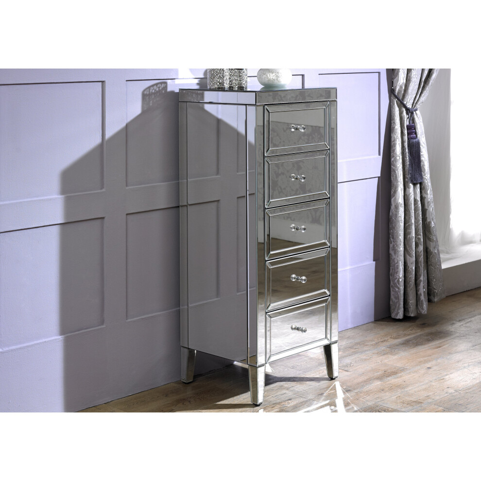 Birlea Furniture Ltd Valencia Drawer Narrow Chest Size 5