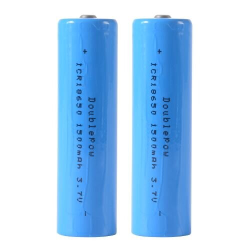 2 x REPLACEMENT 18650 1500mAh 3.7V HIGH DRAIN RECHARGEABLE BATTERY