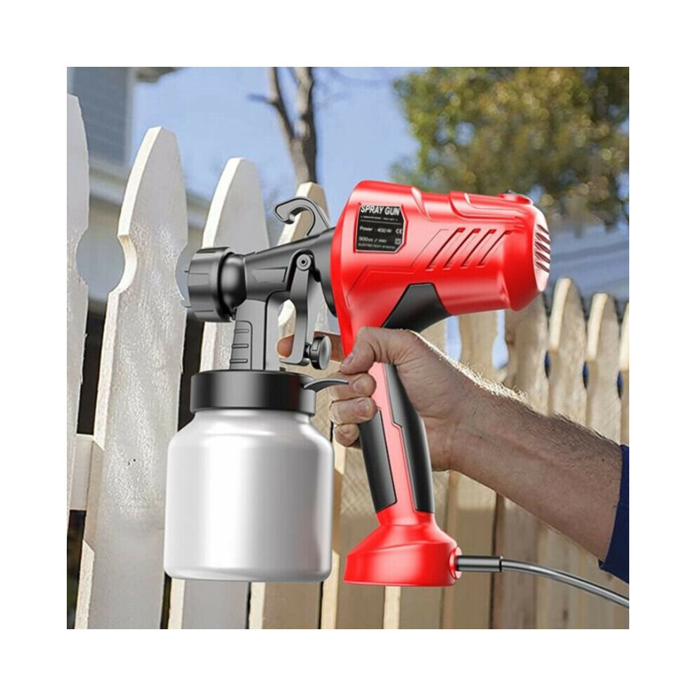 Paint Sprayer Spray Gun Airless Hvlp Electric 400w Hand Held Fence