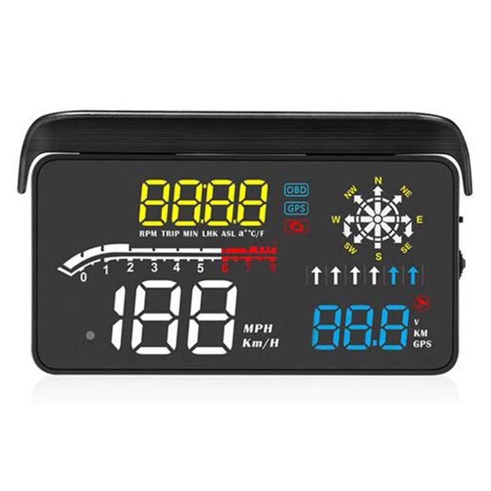 4.5" Display D1 Car Hud Head Up Display Obd2 Eobd Overspeed Warning System Projector Windshield Auto Electronic Voltage Alarm 791974314957