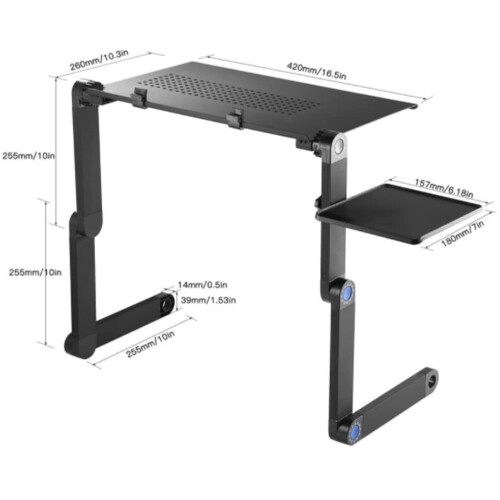 Folding Laptop Stand Portable Computer Desk Table Adjustable Sofa Laptop Table 2
