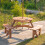 Outsunny Outsunny 6 Seater Wooden Picnic Table 9